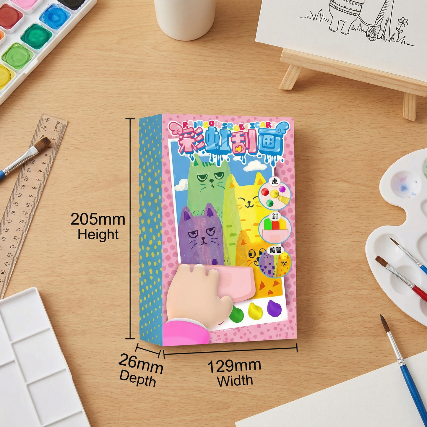 Creative Rainbow Colours Wipe Art Set