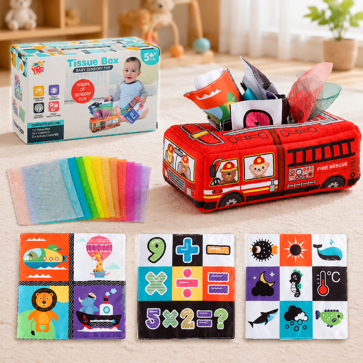 Montessori Magic Tissue Box – Sensory Learning Toy for Babies