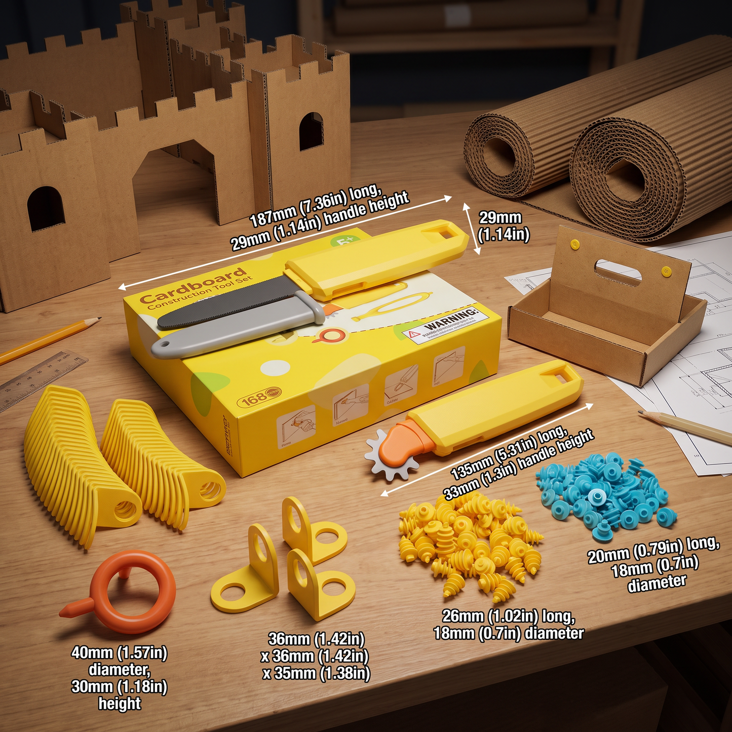 Kids Cardboard Construction Tool Kit