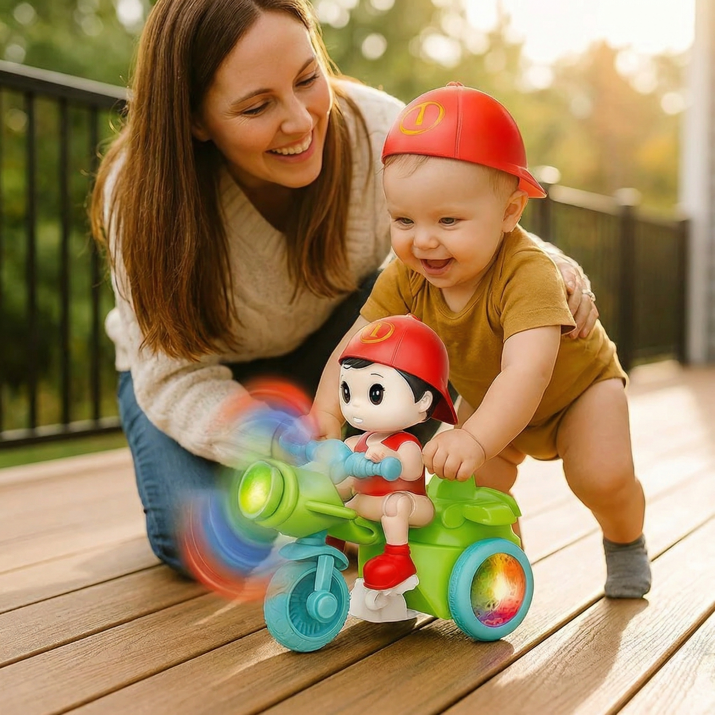 Light-Up Musical Kids Stunt Scooter Toy
