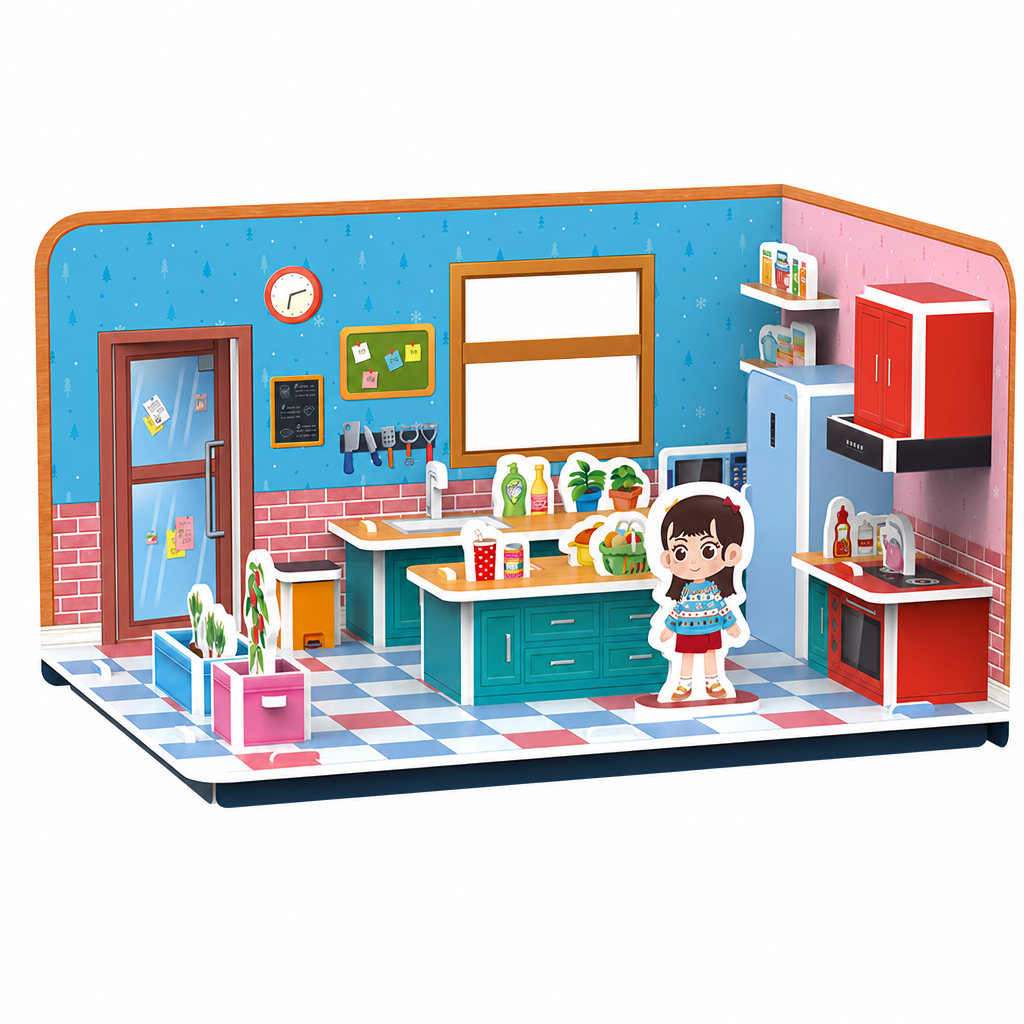 3D DIY Playroom Building Kit – Educational Puzzle & Craft Set