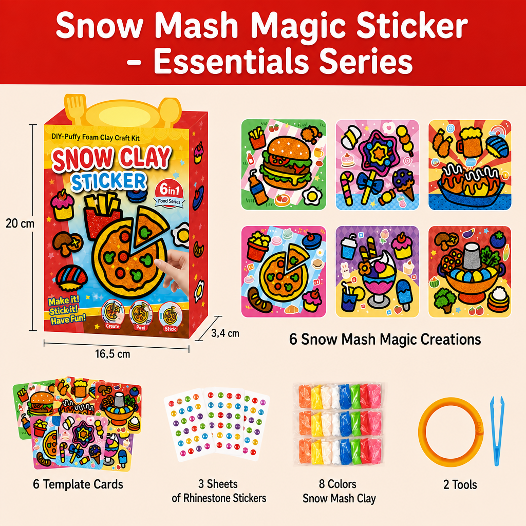 DIY Clay Sticker Art & Craft Kit for Kids