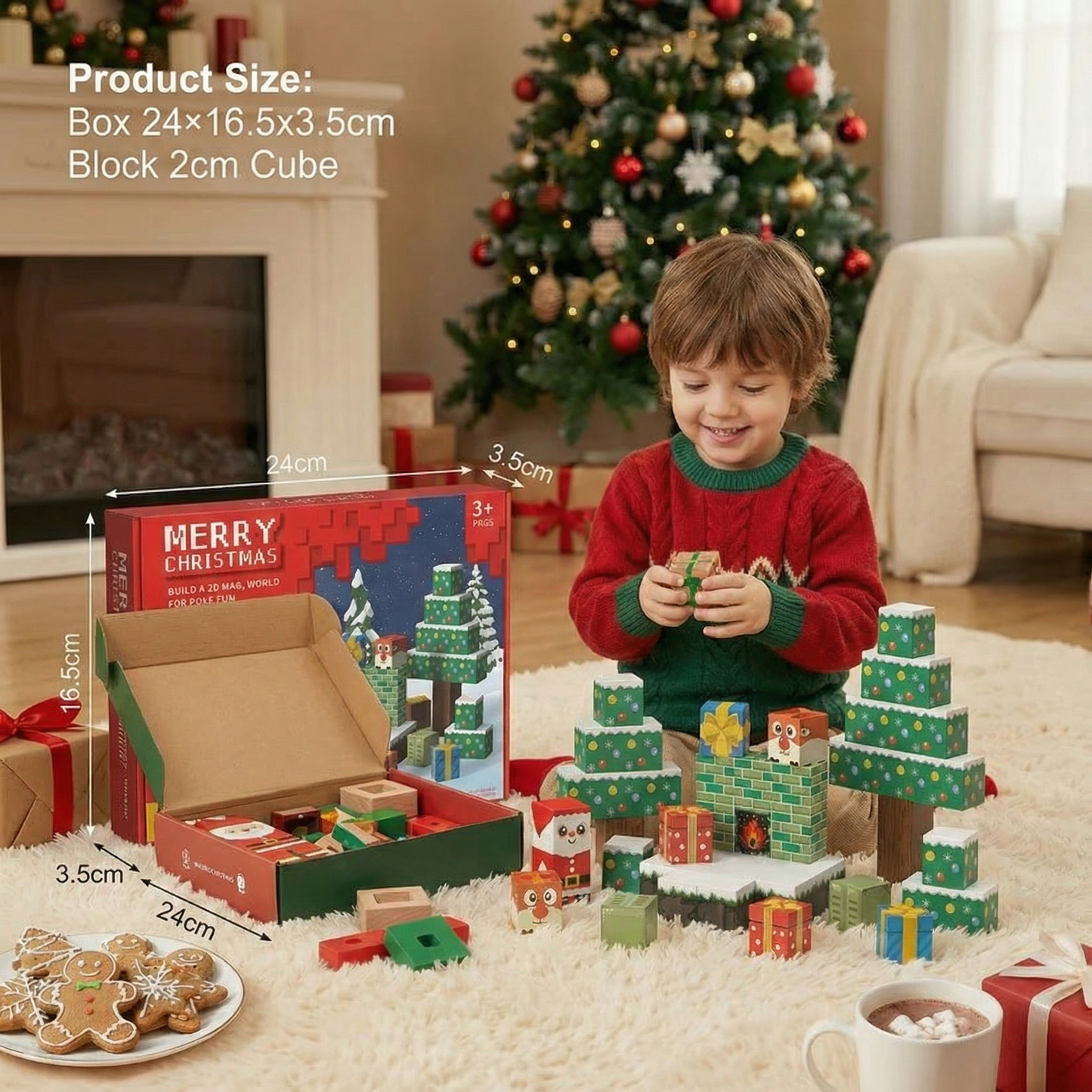 Christmas magnetic Cube building blocks