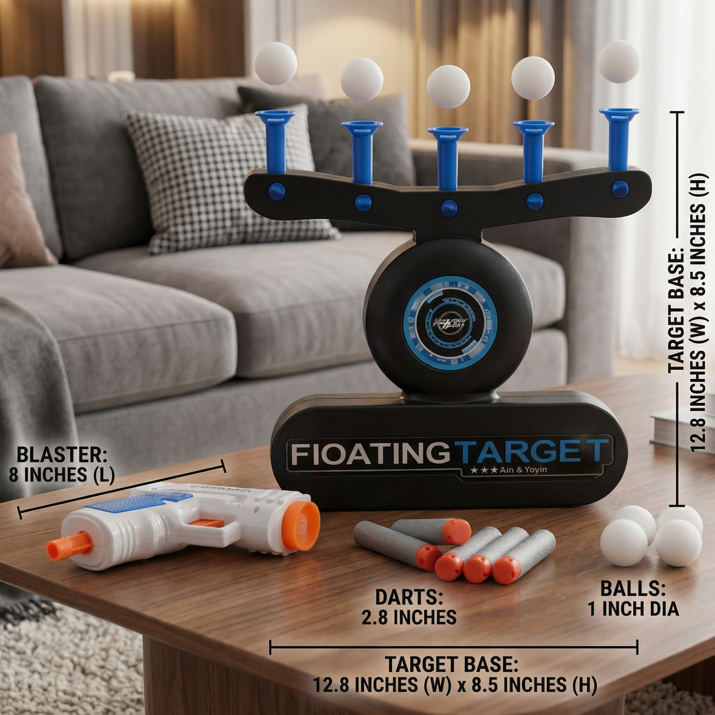 Floating balls - target shooting toy