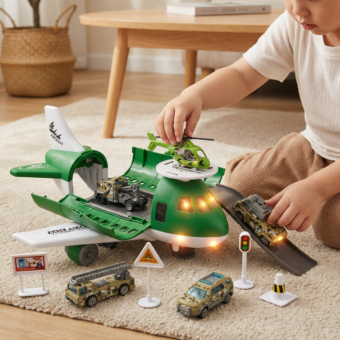 Aircraft and Vehicle Play Set
