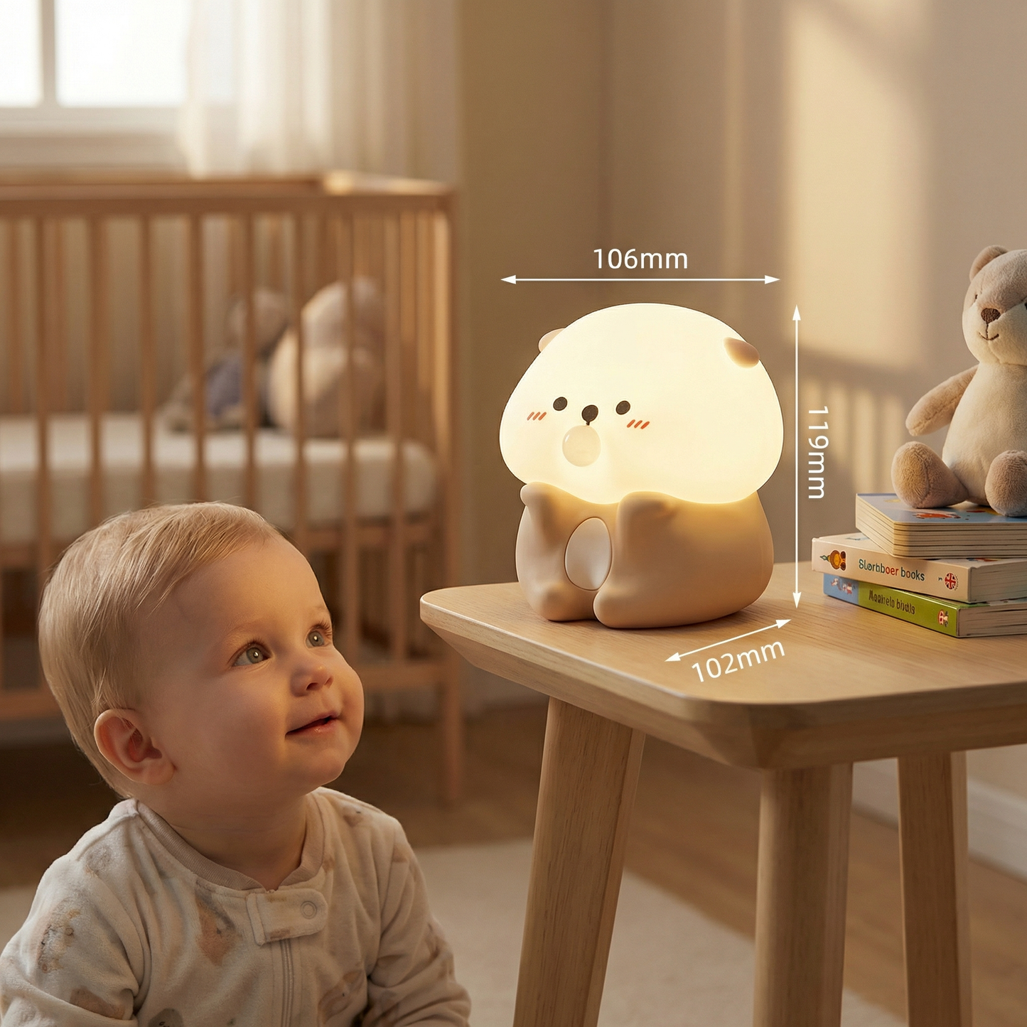 Adorable Bubble-Blowing Otter Silicone Night Lamp