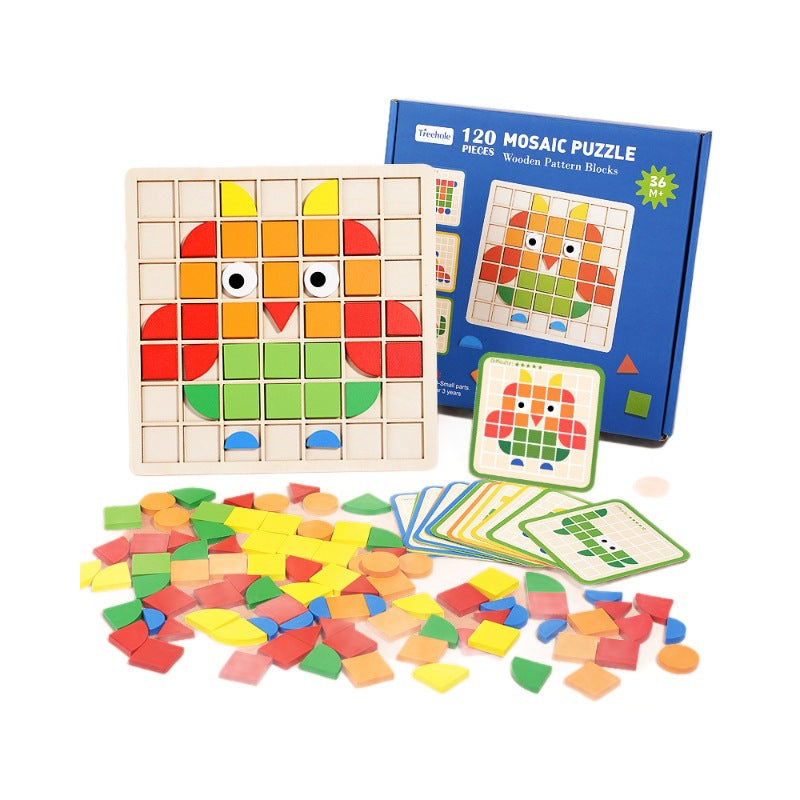 Montessori Mosaic Puzzle Colours and Shapes Game