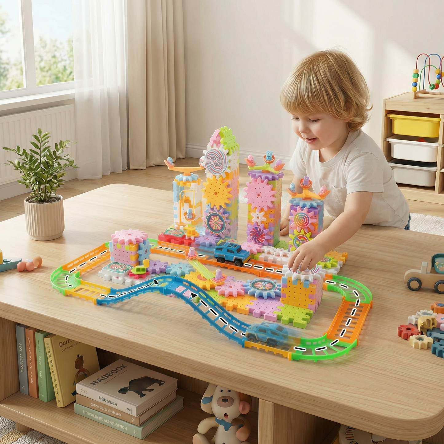 Rotating Montessori Building Blocks Toy