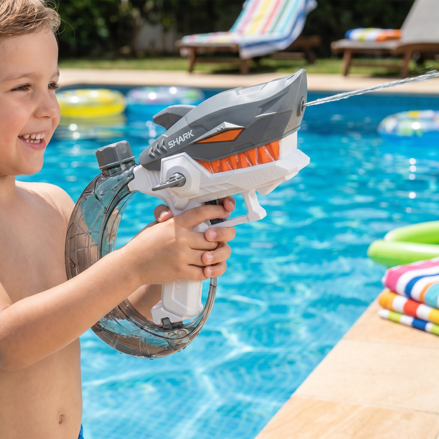 Electric Shark Water Gun for Kids – Fully Automatic Water Blaster for Hot Summer Fun