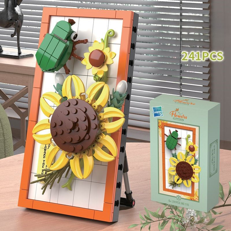 DIY 3D Nature Frame Building Blocks Set – Flowers & Insects