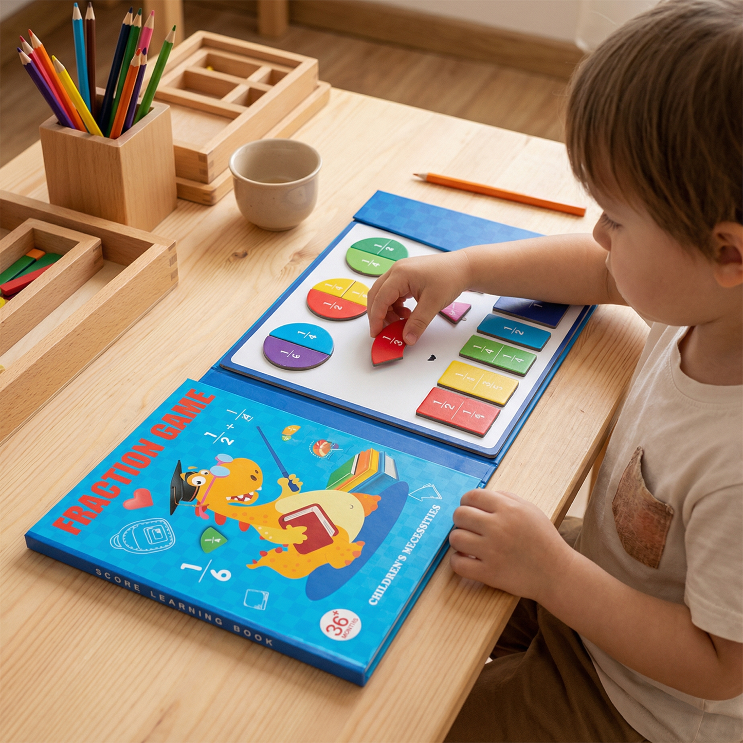 Montessori Kids Fraction Magnet Learning Toy