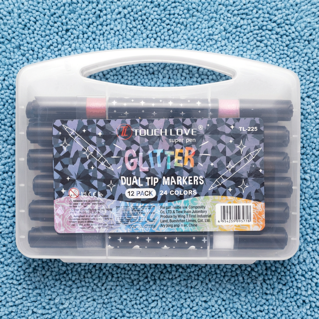 Glitter Dual-Tip Acrylic Paint Marker Set