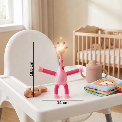 Sensory suction cup giraffe baby toy