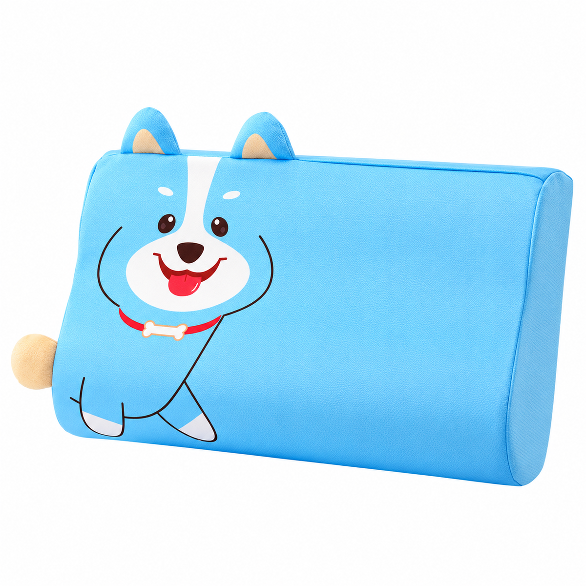 Calming Ergonomic Kids’ Pillow with Cartoon Animal Pillowcase