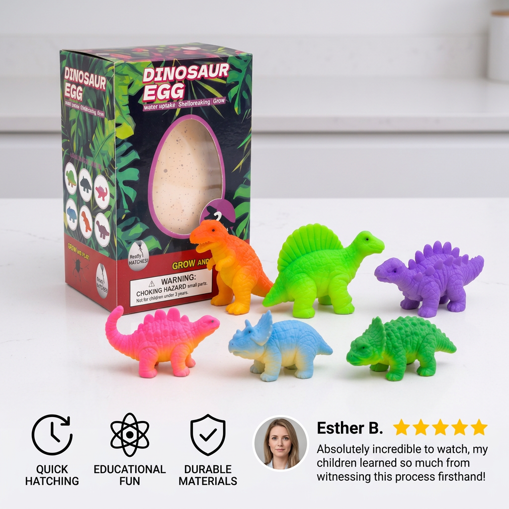 Educational Grow-in-Water Dinosaur Hatching Egg Toy for Kids