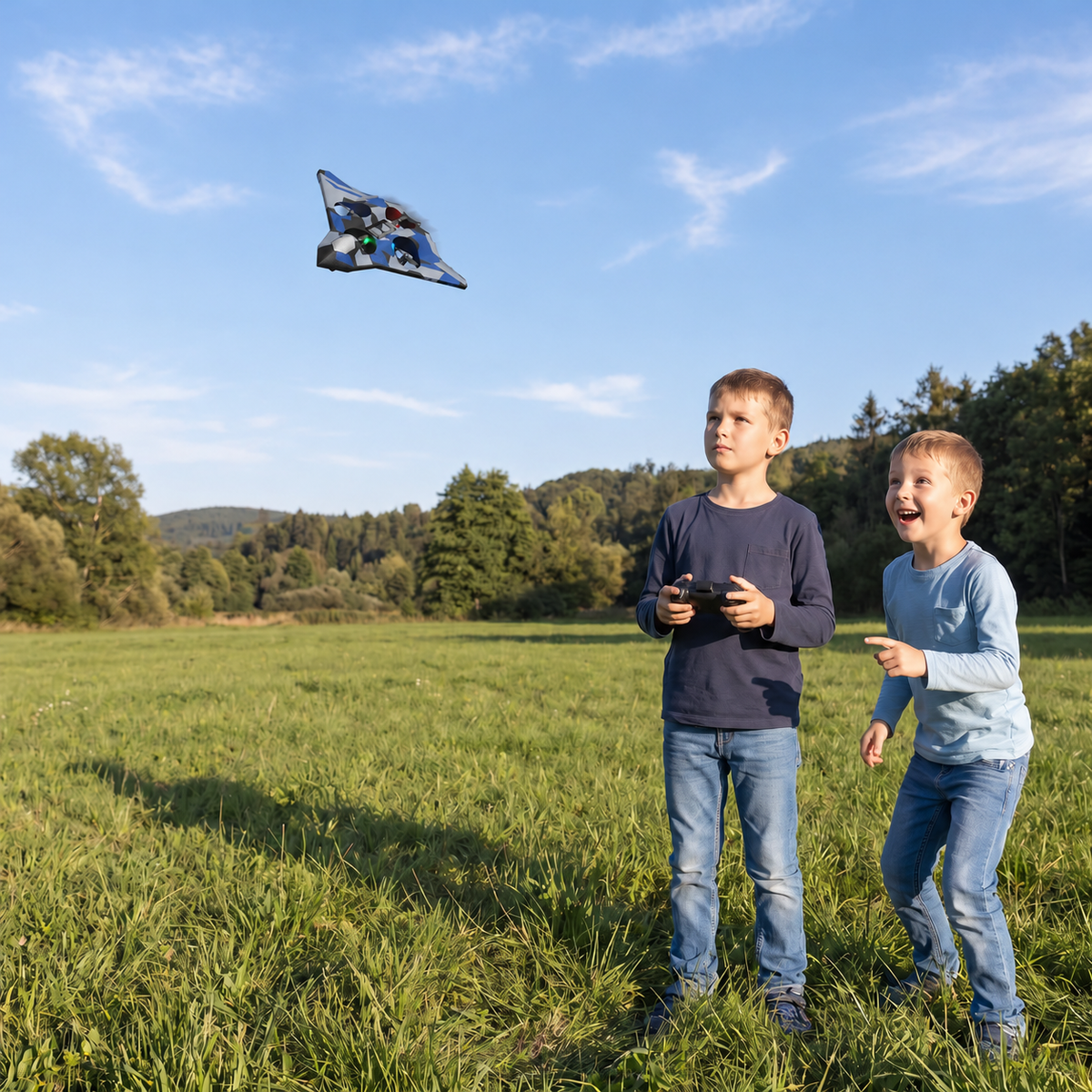 Durable Foam RC Fighter Plane with Altitude Hold & 360° Stunt Rolls
