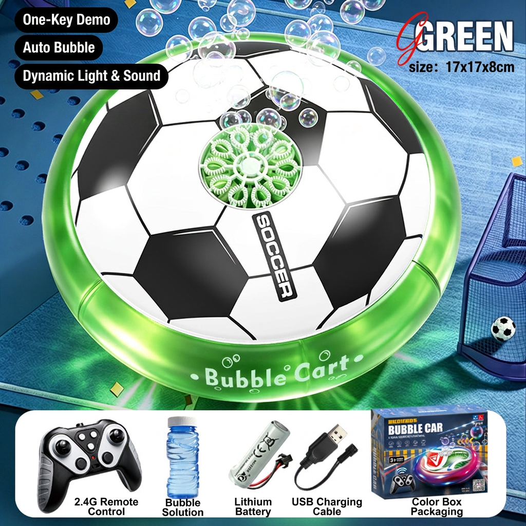 Remote Control Soccer Bubble Ball with Lights & Music