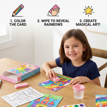 Creative Rainbow Colours Wipe Art Set