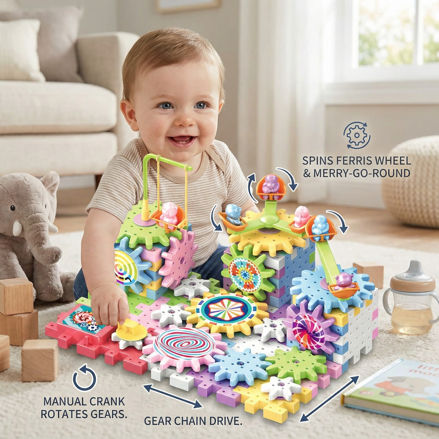 Rotating Montessori Building Blocks Toy