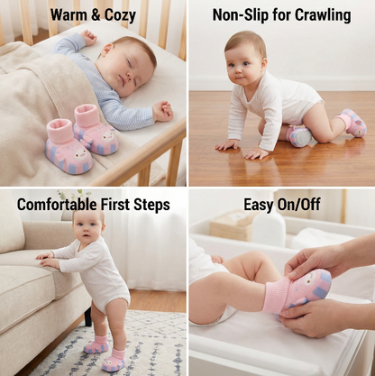 Cosy Baby Sock Shoes – Warm, Non-Slip & Comfortable