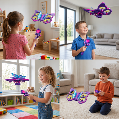 Magic Light-Up Butterfly Quadcopter Toy with Wand Control