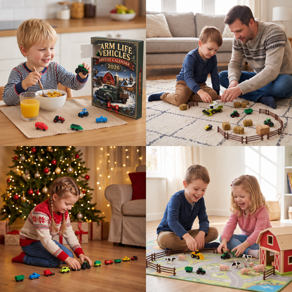 24-Day Farm Vehicles Christmas Advent Calendar