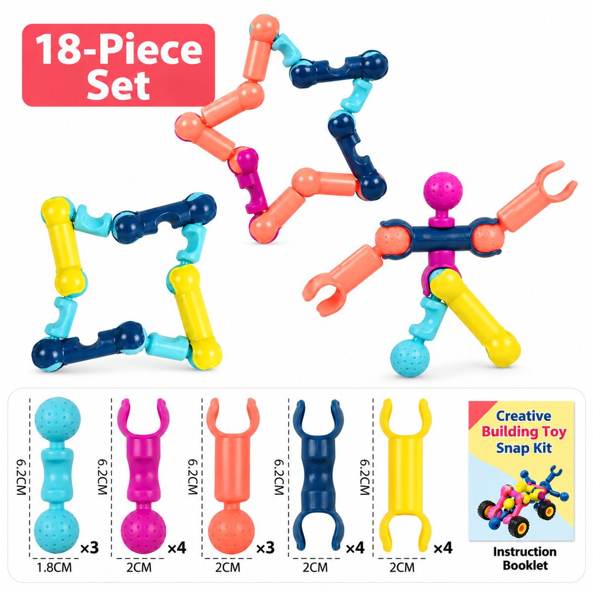 Educational DIY Building Set with Movable Joints