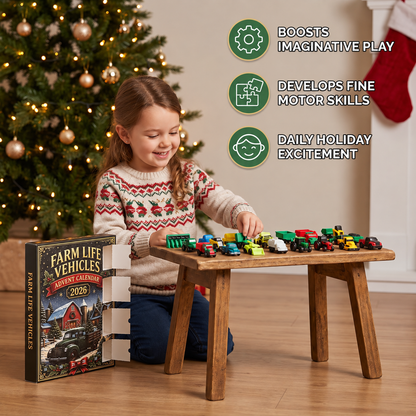 24-Day Farm Vehicles Christmas Advent Calendar