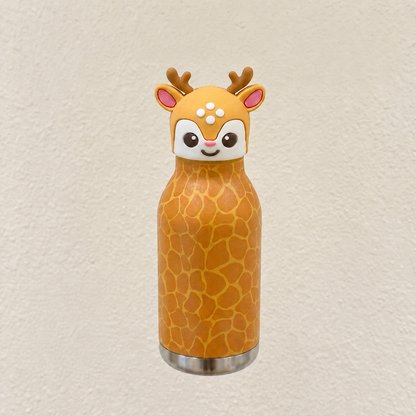 Cute Cartoon Animal Insulated Stainless Steel Straw Cup – 480ml