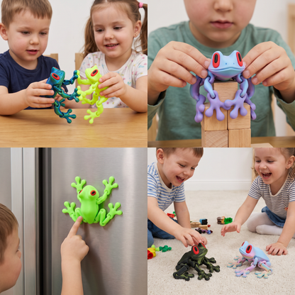 3D Printed Magnetic Flexible Frog Fidget Toy