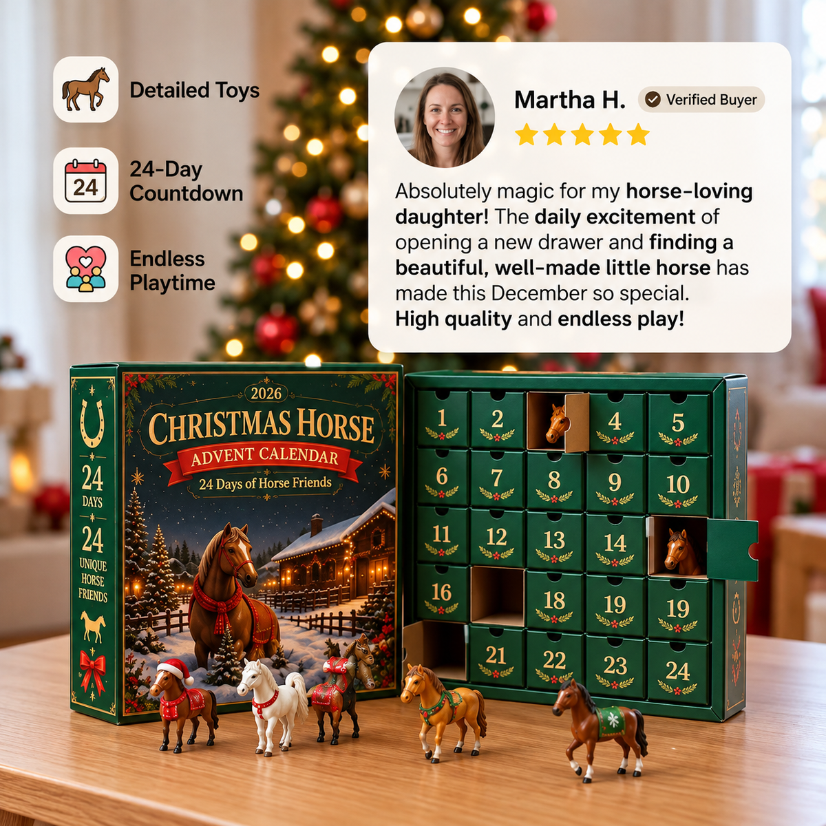 Horse Lovers’ Advent Calendar – 24 Days of Christmas Surprises