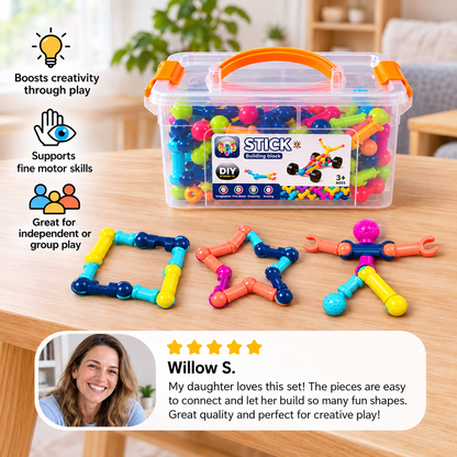 Educational DIY Building Set with Movable Joints