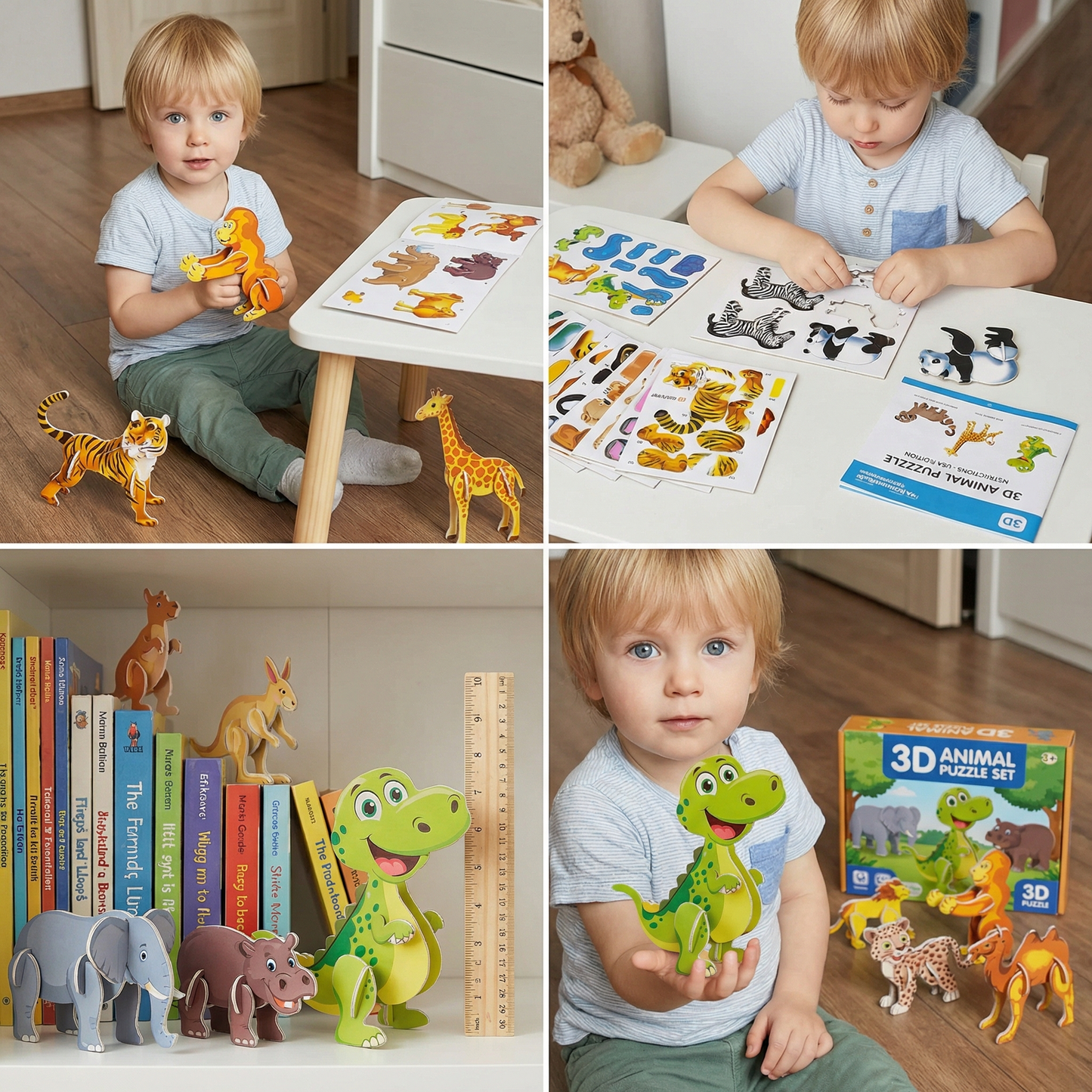 3D Cartoon Puzzle Set for Children