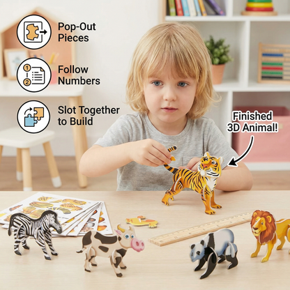 3D Cartoon Puzzle Set for Children