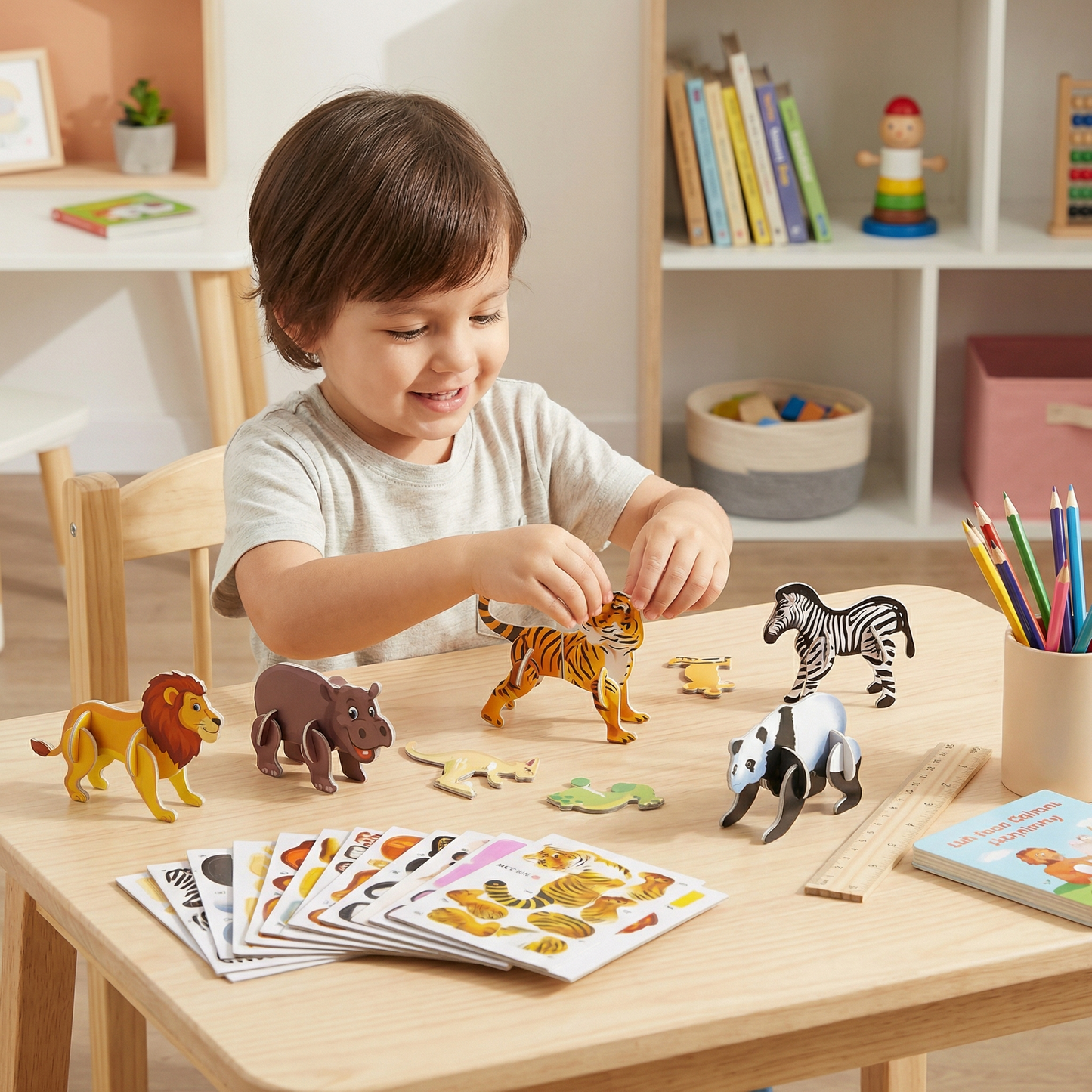 3D Cartoon Puzzle Set for Children
