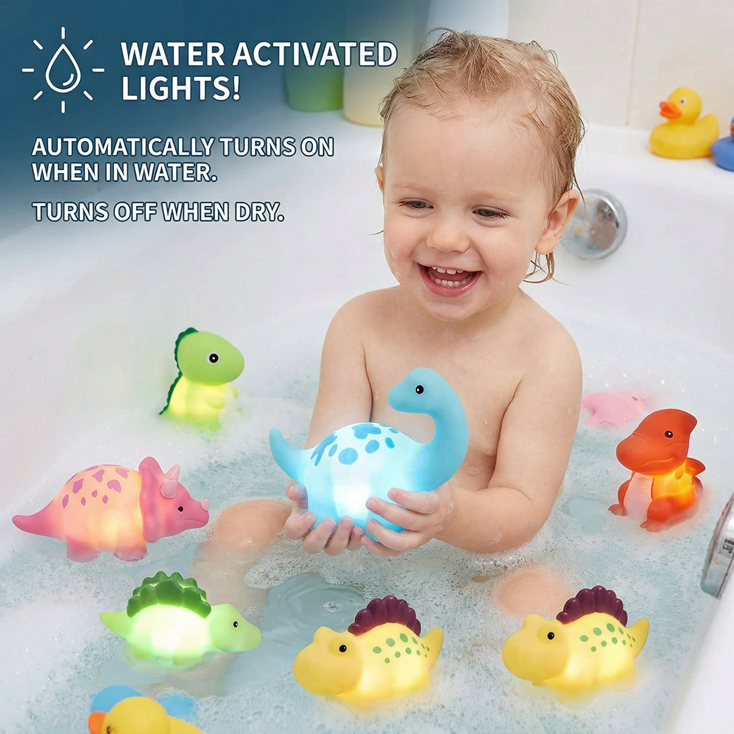 Light Up Dinosaur Bath Toy