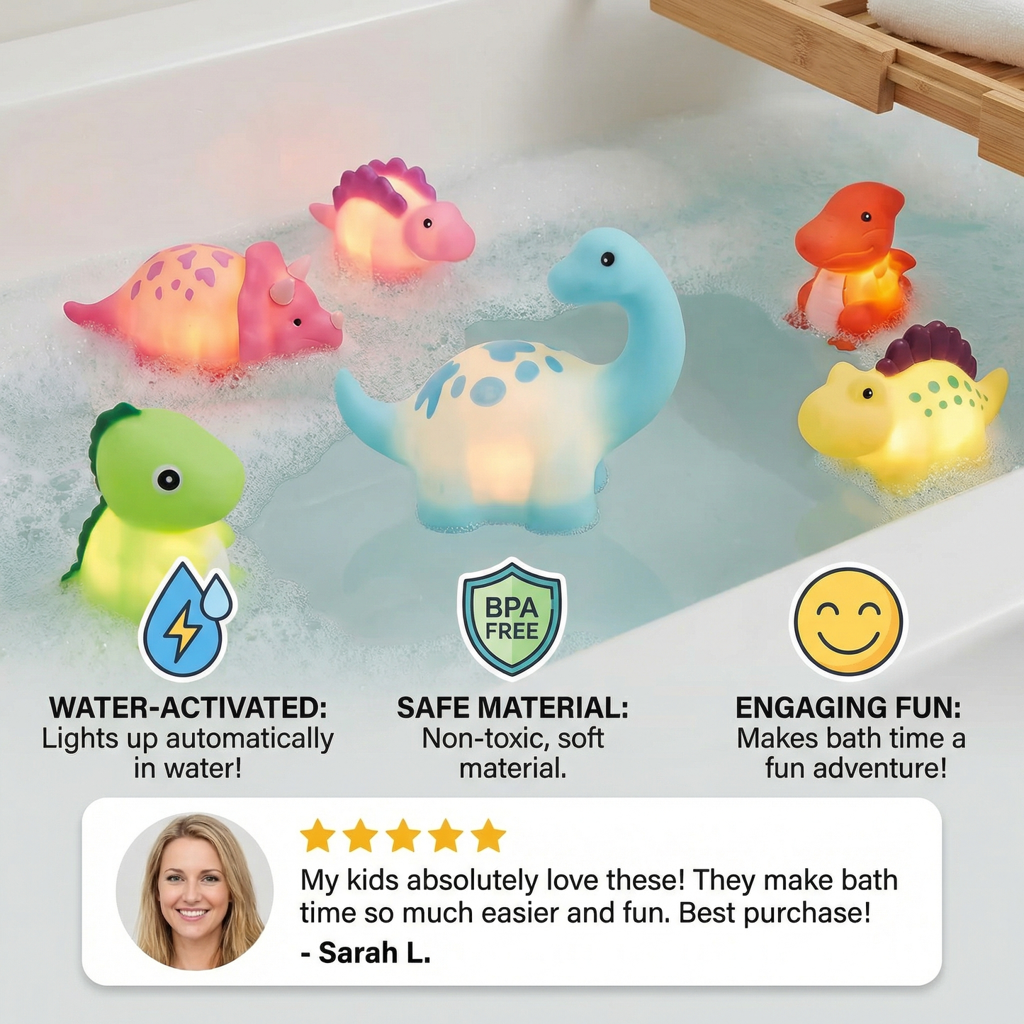 Light Up Dinosaur Bath Toy