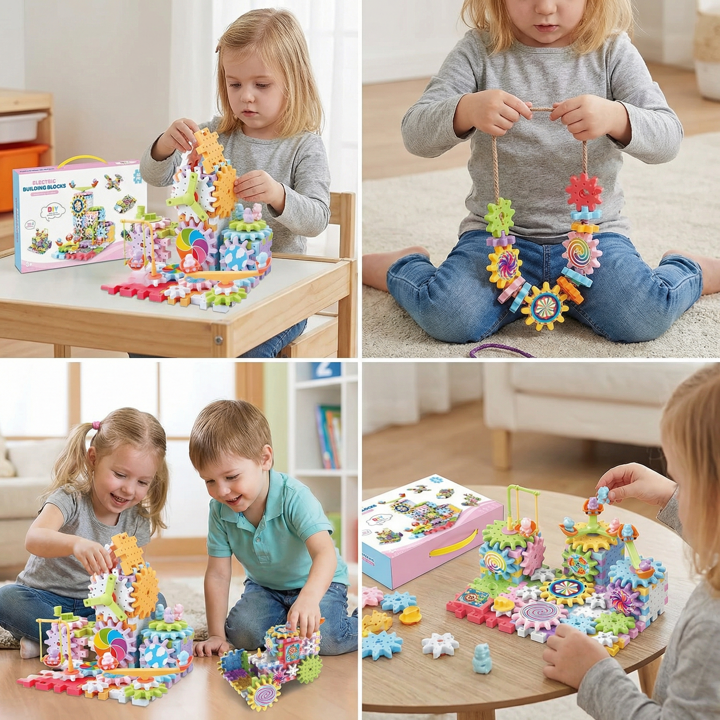 Rotating Montessori Building Blocks Toy