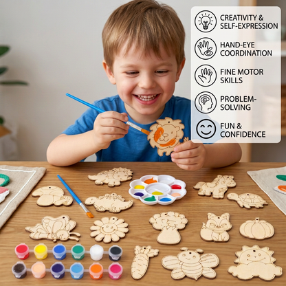 DIY Wooden Paint & Play Craft Kit for Kids