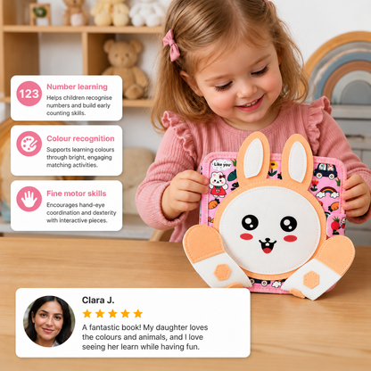 Montessori Touch & Feel Sensory Busy Book for Toddlers