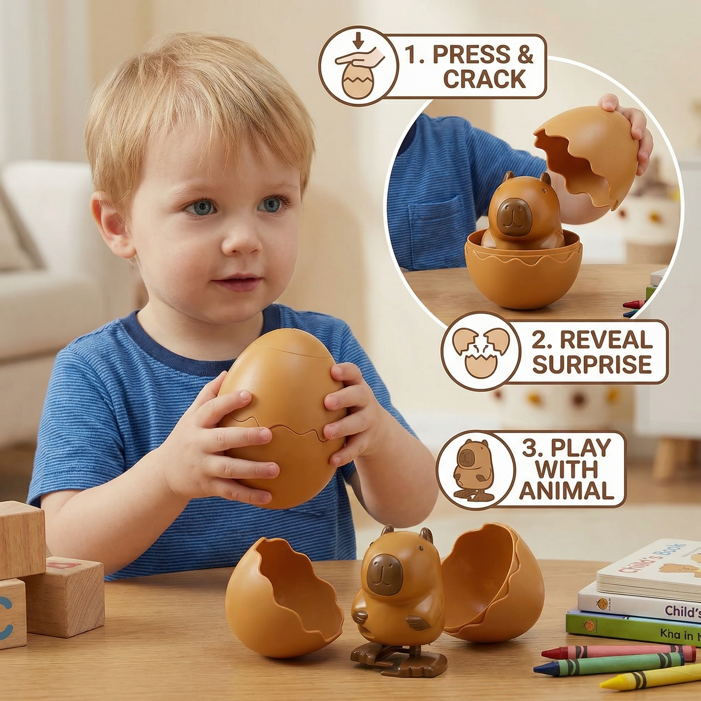 Surprise Egg Hatching Animal Kids Toy