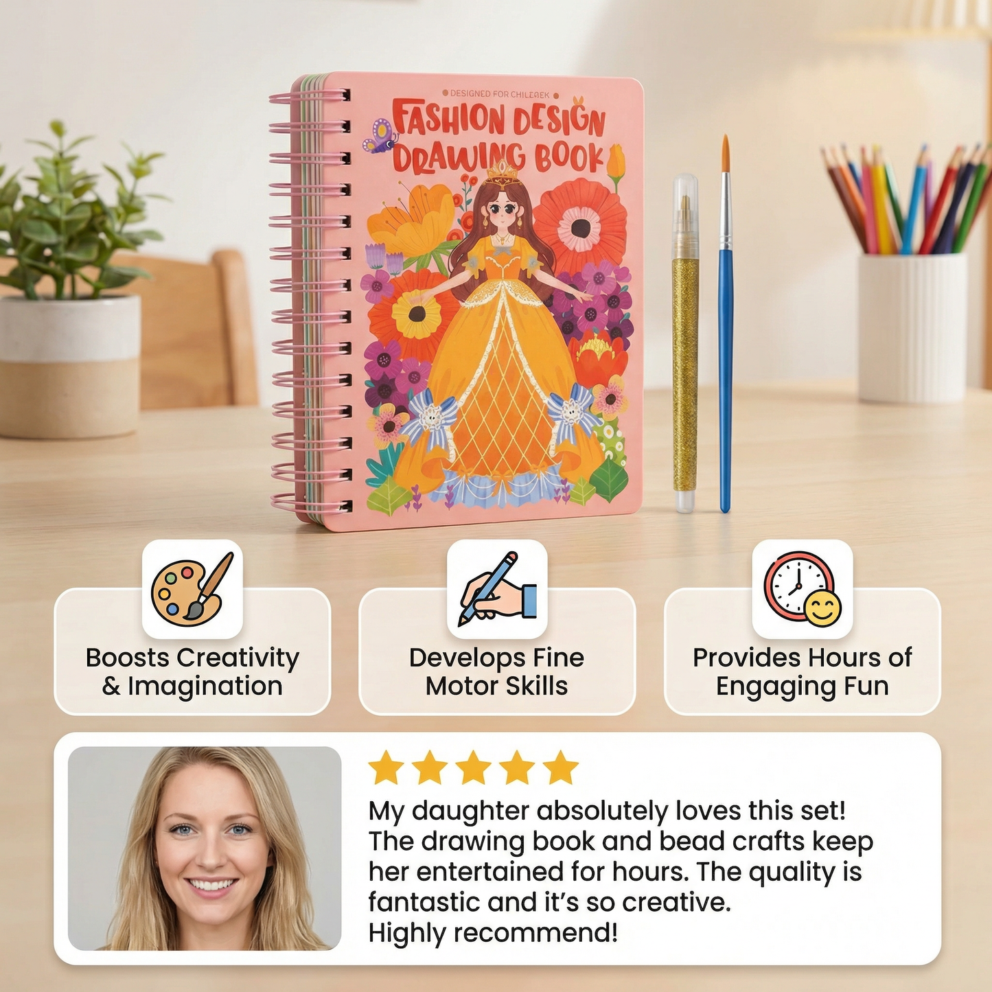 Princess Fashion Design Drawing and Craft Book