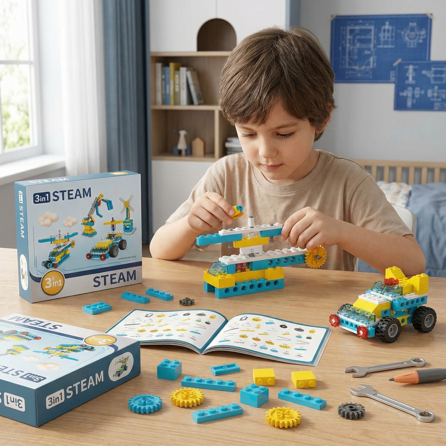 3in1 Science and Engineering Building Blocks Play Set