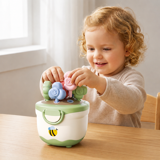 Montessori Flower Pot Color & Number Matching Learning Game