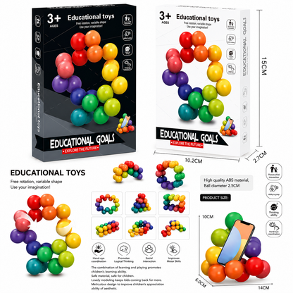 Colorful 3D Ball Building Set – Creative Construction & Fine Motor Skills Learning Toy for Kids