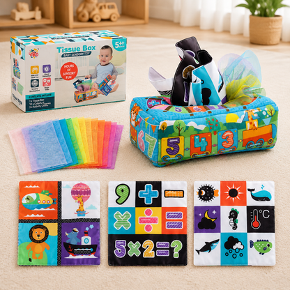 Montessori Magic Tissue Box – Sensory Learning Toy for Babies