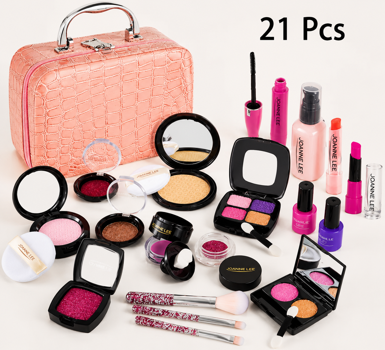 Make-up Play Set for Girls – Safe Kids Cosmetic Set with Practical Bag
