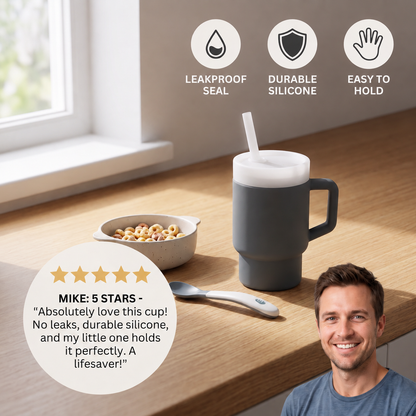 Leakproof Silicone Toddler Straw Cup