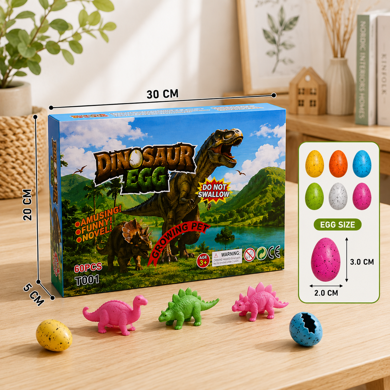 Hatching Dinosaur Egg Kit – Grow-in-Water Dino Eggs with Surprise Toys