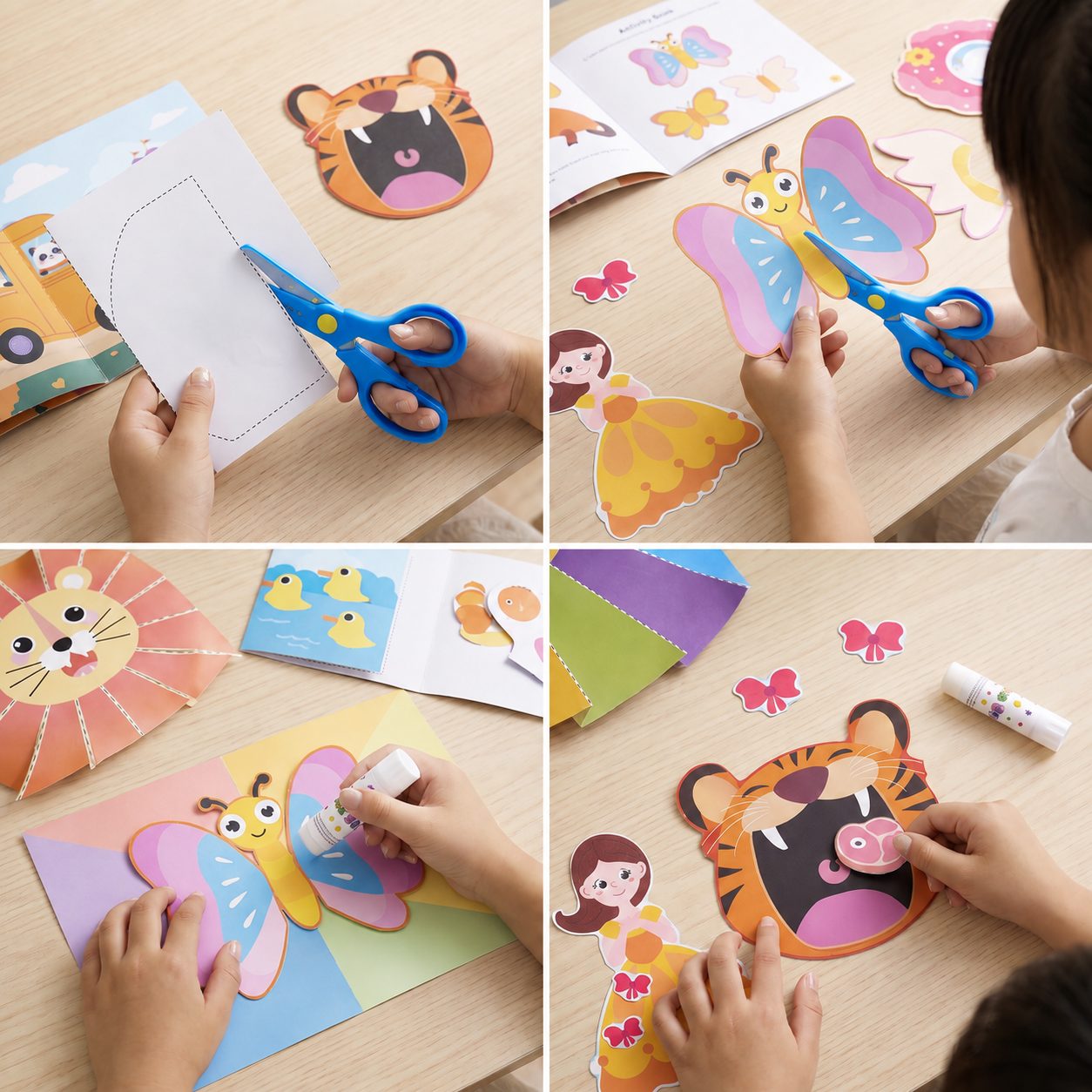 Kids Scissor Skills Activity Book – Safe Cutting Practice with Safety Scissors